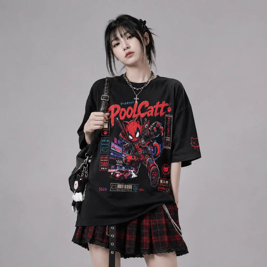 PoolCat Cyber Ninja Cat T-Shirt