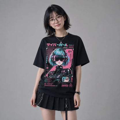 Cyber Girl 01 Japanese T-Shirt