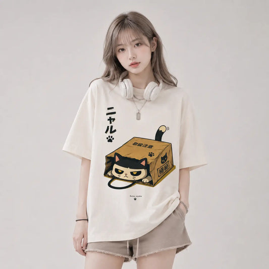 Grumpy Cat in a Box Japanese T-Shirt