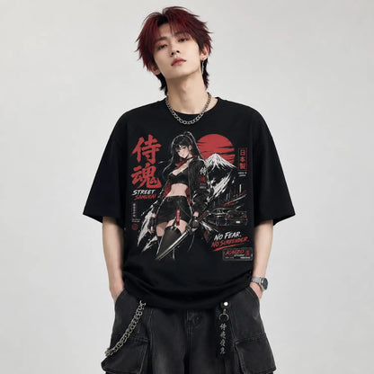 Street Samurai Girl Japanese T-Shirt