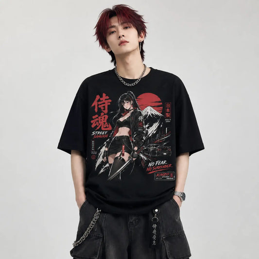 Street Samurai Girl Japanese T-Shirt