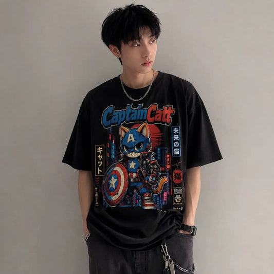Captain Catt Neon City T-Shirt