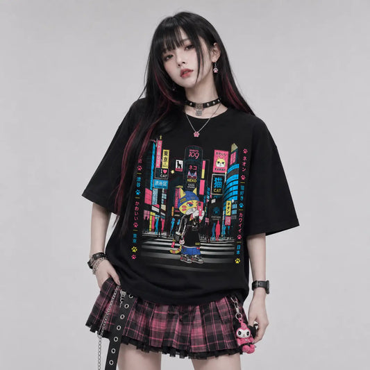 Shibuya Cat Selfie T-Shirt