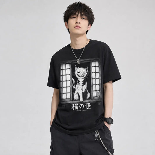 Kaibyo Monster Cat Japanese Horror T-Shirt