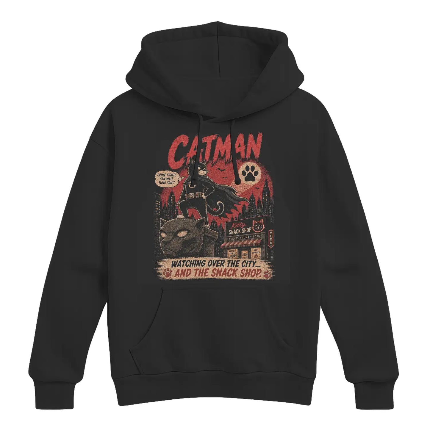 Catman Protecting the Kitty Snack Shop Hoodie