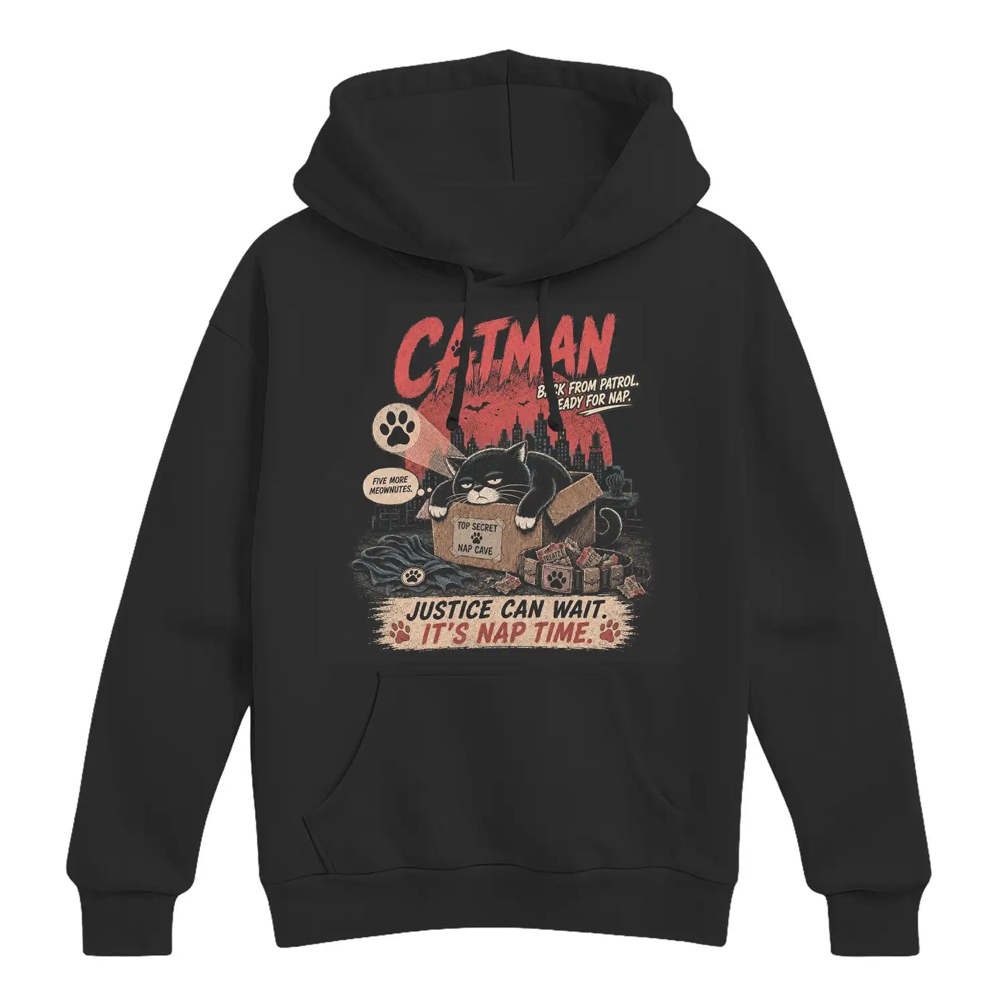 Catman Justice Can Wait Hoodie