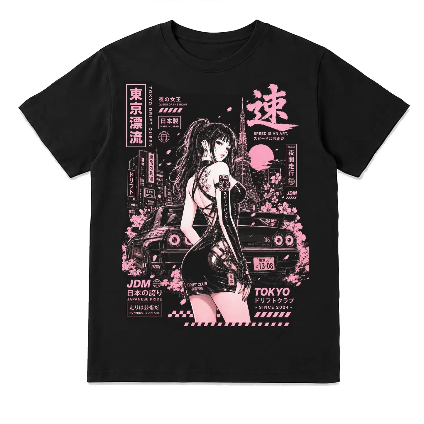 Tokyo Drift Queen JDM T-Shirt – Japanese Street Racing Graphic Tee