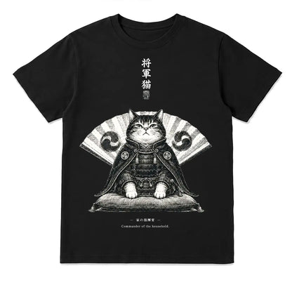 Commander of the Household Japanese Samurai Cat T-Shirt