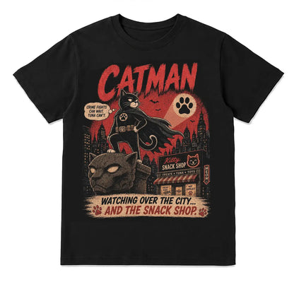Catman Protecting the Kitty Snack Shop T-Shirt