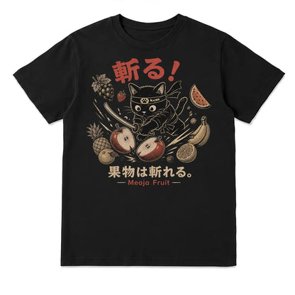 Fruit-Slicing Ninja Cat T-Shirt