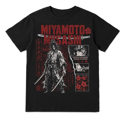 Miyamoto Musashi Way of Two Swords Japanese Samurai T-Shirt