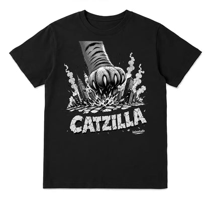 Catzilla Giant Paw Japanese Monster T-Shirt