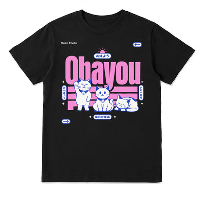 Ohayou Cats Japanese T-Shirt