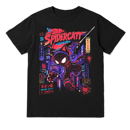 Spidercat Neon City T-Shirt