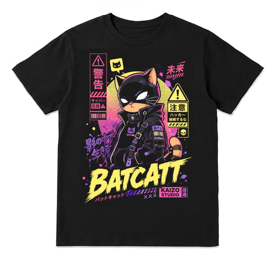 Batcat Cyberpunk Japanese T-Shirt
