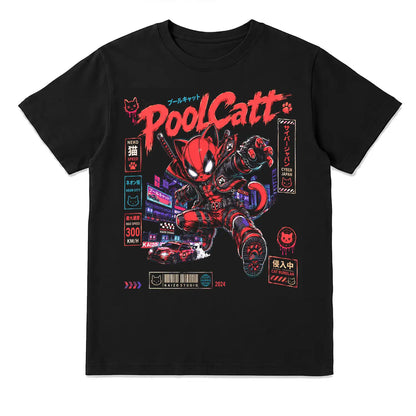 PoolCat Cyber Ninja Cat T-Shirt