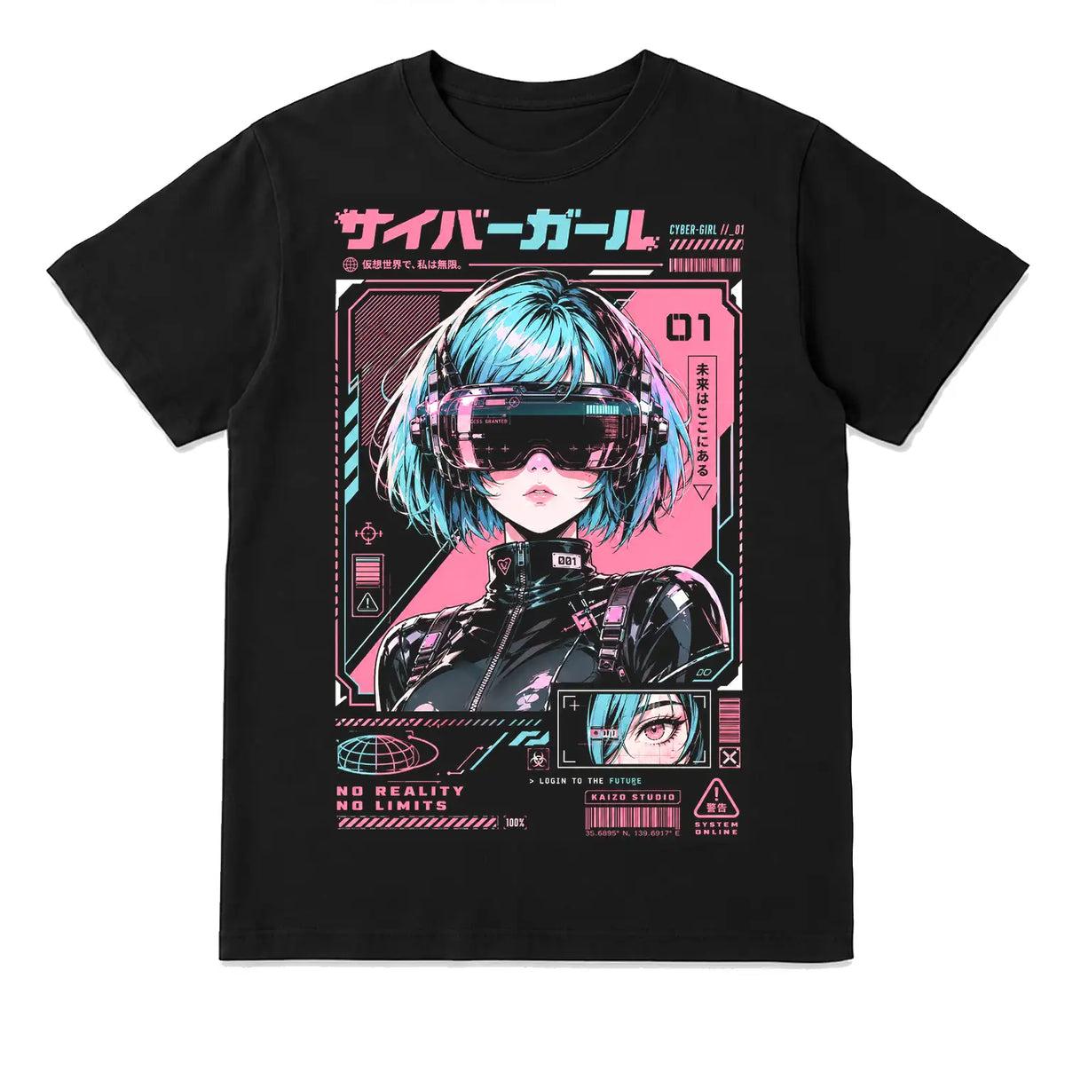 Cyber Girl 01 Japanese T-Shirt