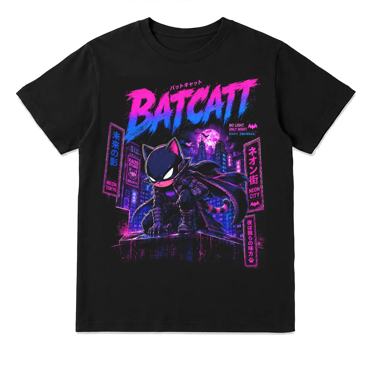 Batcat Neon Tokyo T-Shirt