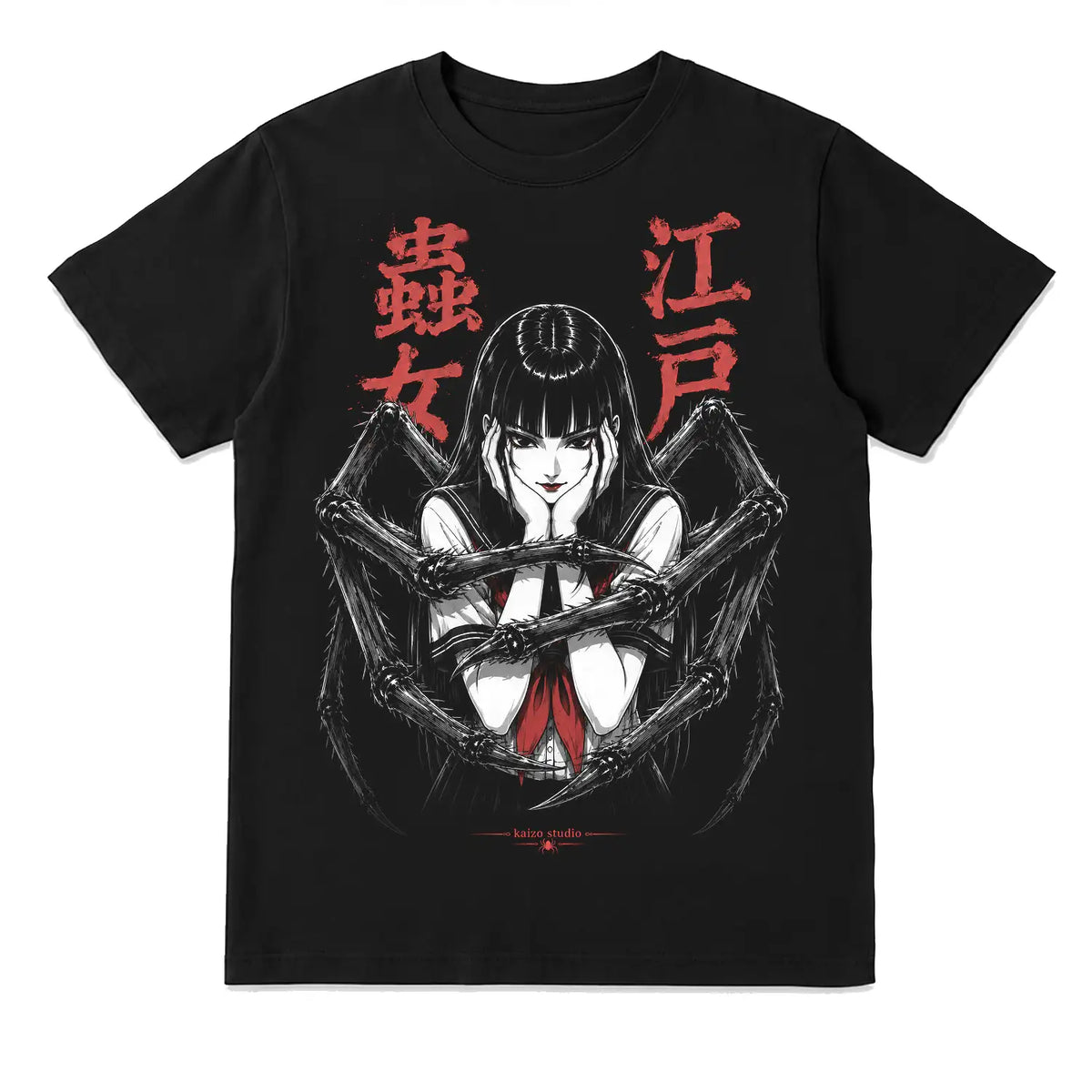 Jorogumo Spider Woman, Japanese Yokai Horror T-Shirt