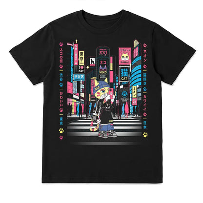 Shibuya Cat Selfie T-Shirt