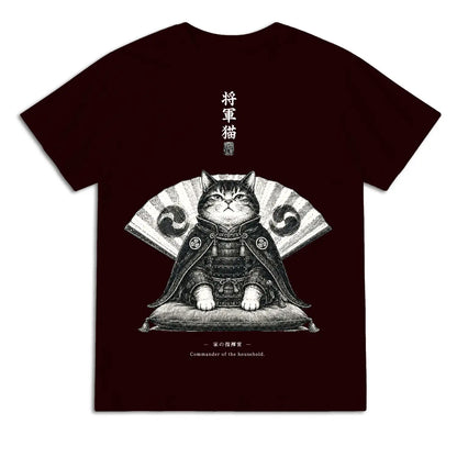 Commander of the Household Japanese Samurai Cat T-Shirt