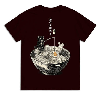 Ramen Fishing Cat Japanese T-Shirt