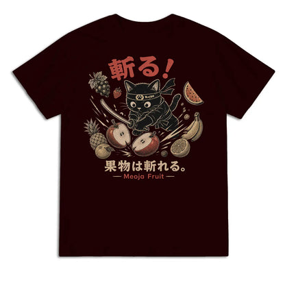 Fruit-Slicing Ninja Cat T-Shirt