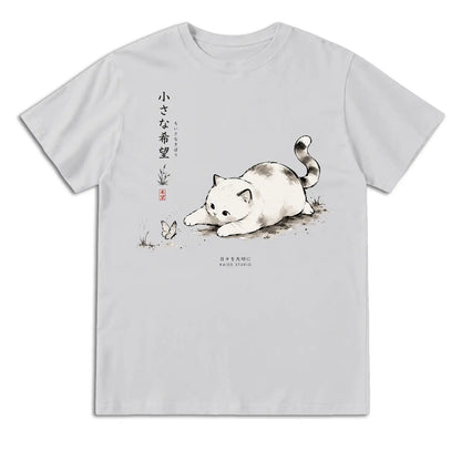 Small Hope Japanese Cat T-Shirt