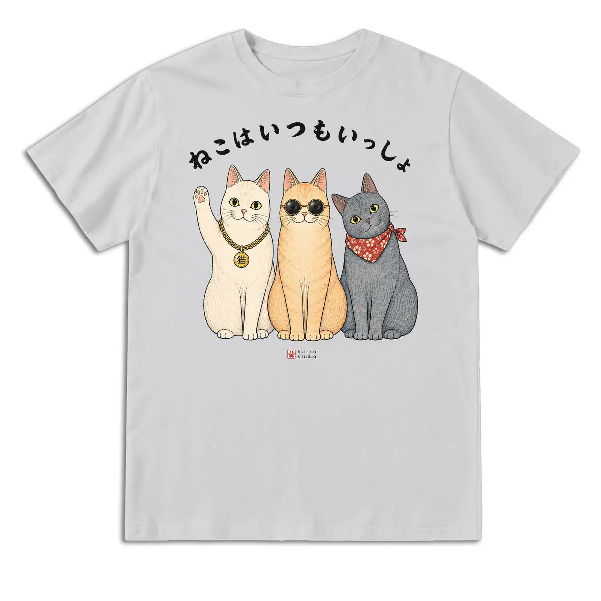 Cats Are Always Together Japanese Cat T-Shirt