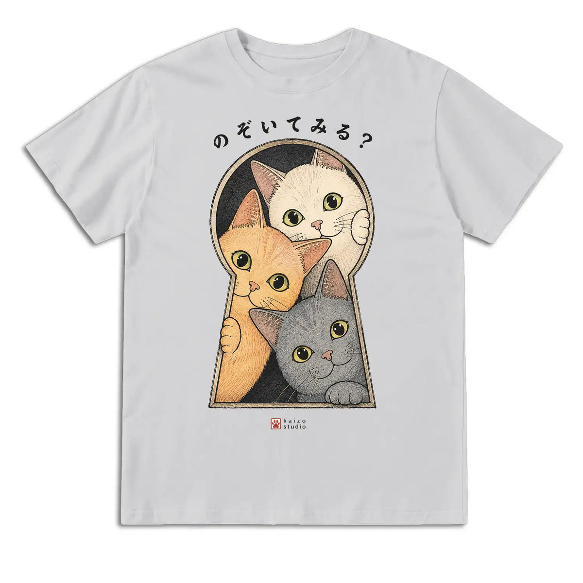 Peekaboo Cats Japanese T-Shirt