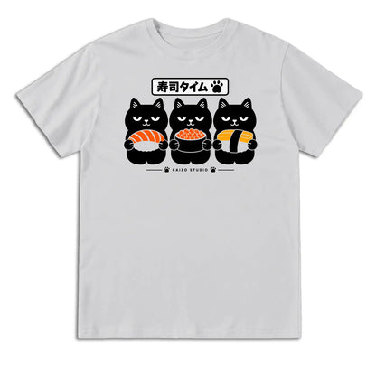 Sushi Time Black Cat T-Shirt