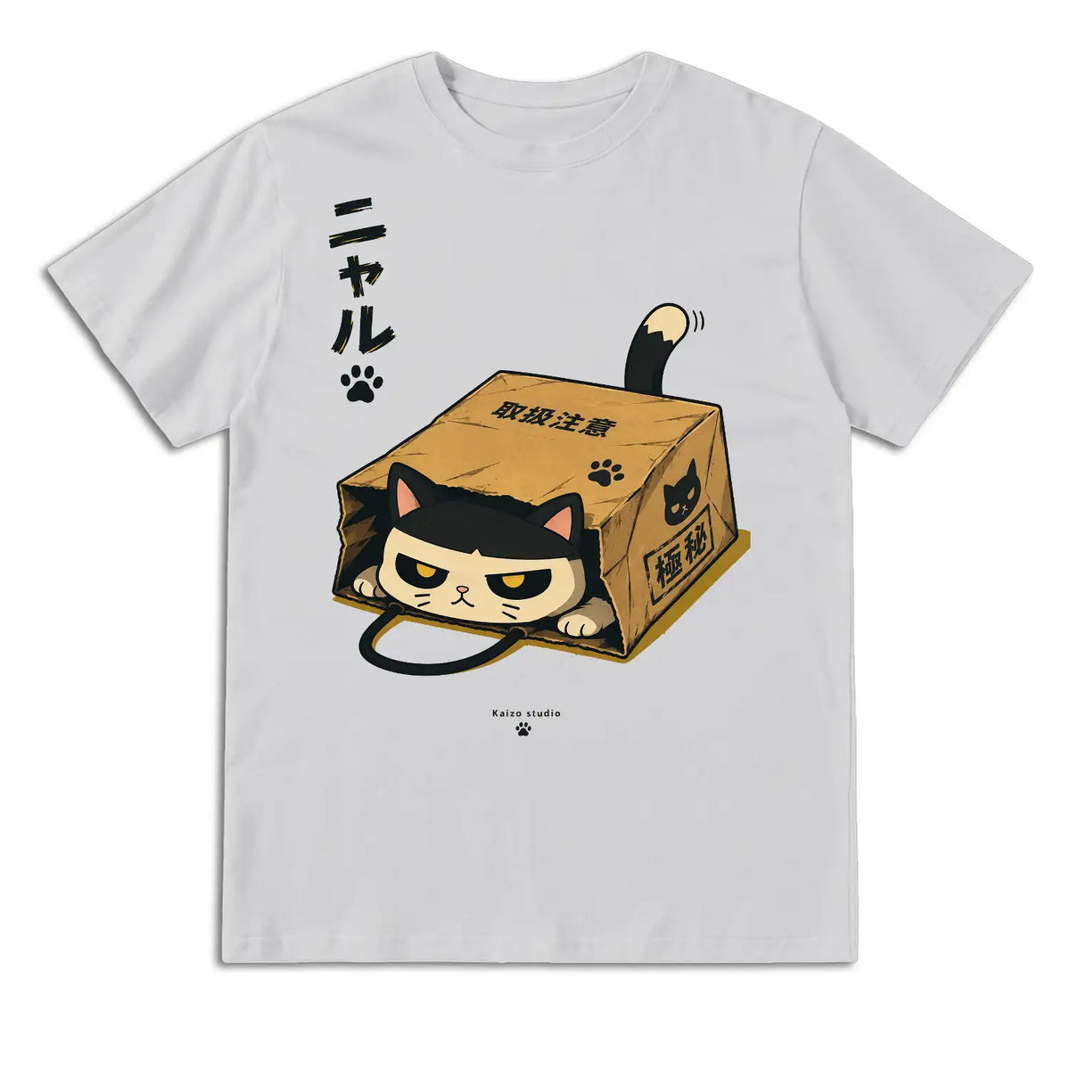 Grumpy Cat in a Box Japanese T-Shirt
