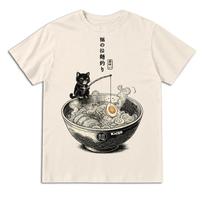 Ramen Fishing Cat Japanese T-Shirt