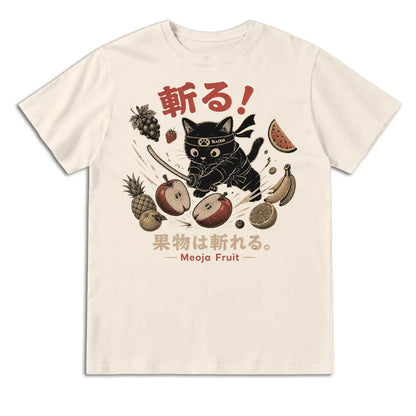 Fruit-Slicing Ninja Cat T-Shirt