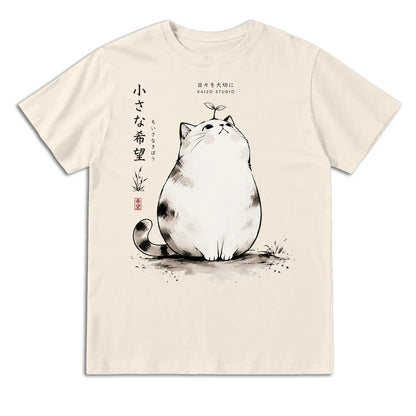 Small Hope Japanese Cat T-Shirt
