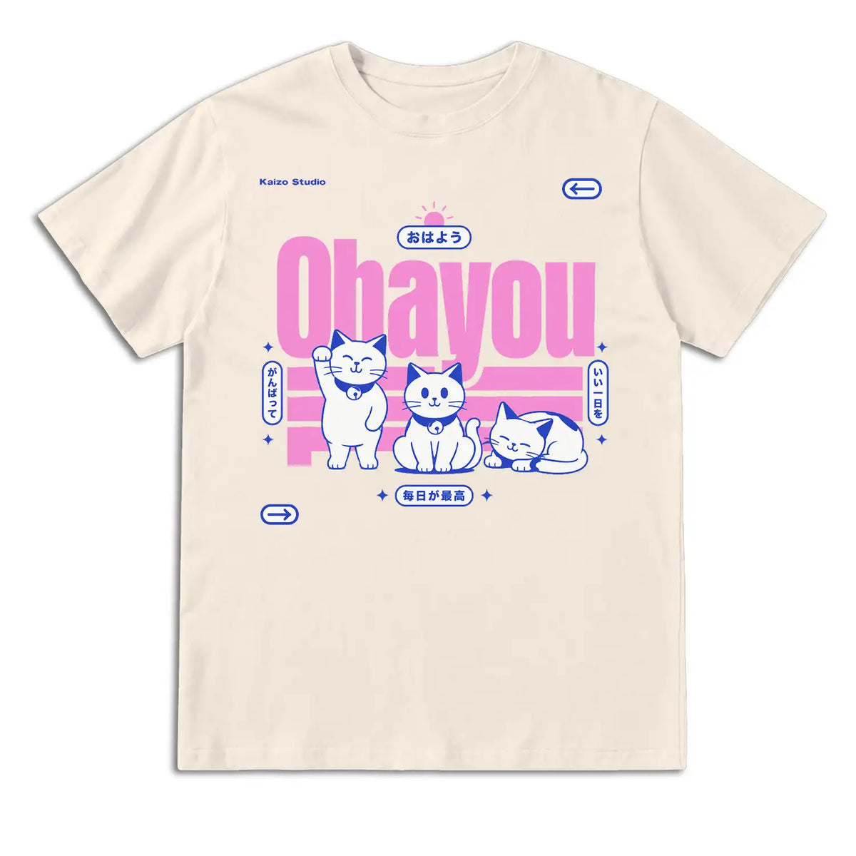 Ohayou Cats Japanese T-Shirt
