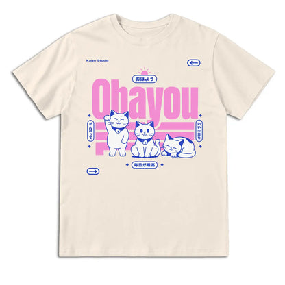 Ohayou Cats Japanese T-Shirt