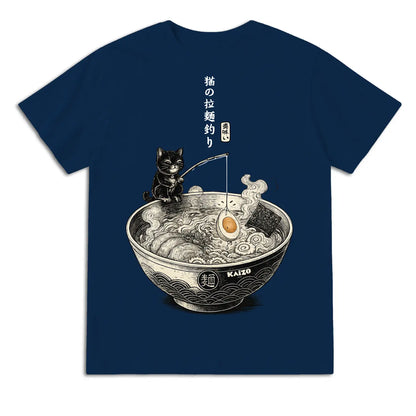 Ramen Fishing Cat Japanese T-Shirt