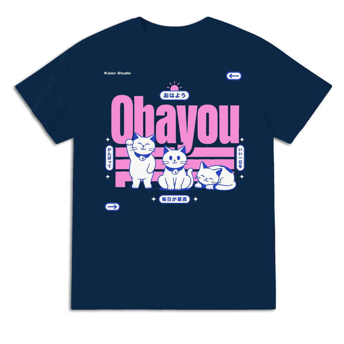 Ohayou Cats Japanese T-Shirt