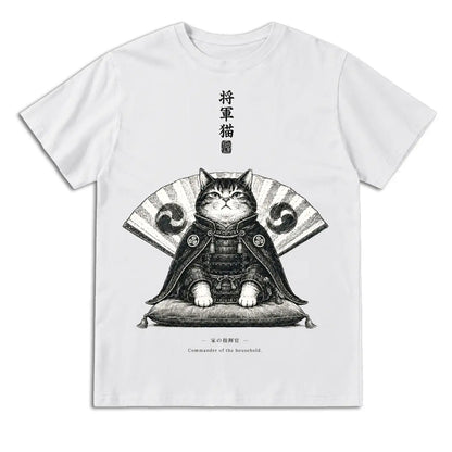 Commander of the Household Japanese Samurai Cat T-Shirt