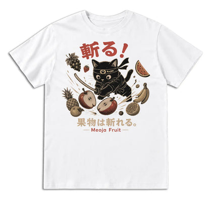 Fruit-Slicing Ninja Cat T-Shirt