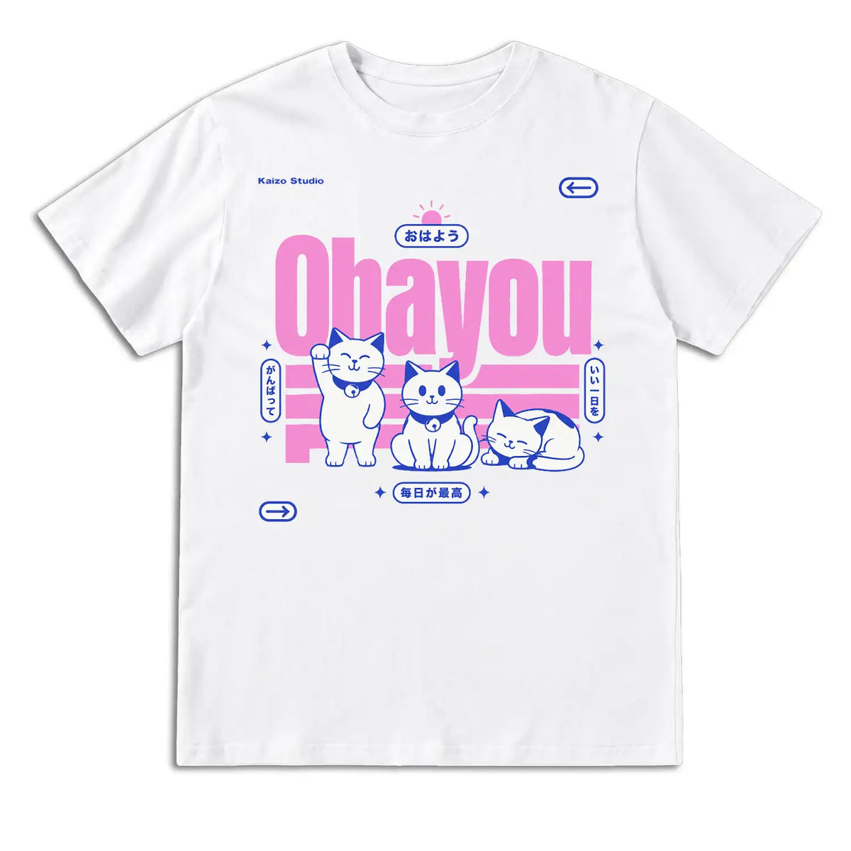 Ohayou Cats Japanese T-Shirt